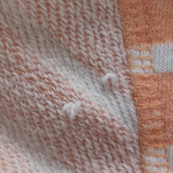 BKE Lounge | Distressed Raw Edge Stripe Hoodie | Size M - Picture 9 of 10